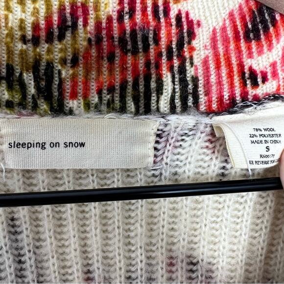 Anthropologie Miss Rosie Sweater Sleeping on Snow Rose Floral Cardigan Small - Picture 3 of 4